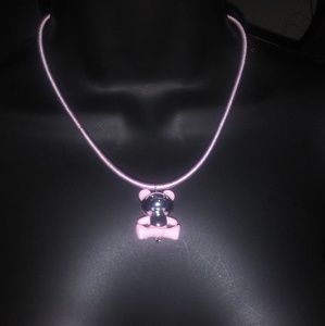 Galactic Afro Pink Teddy Necklace